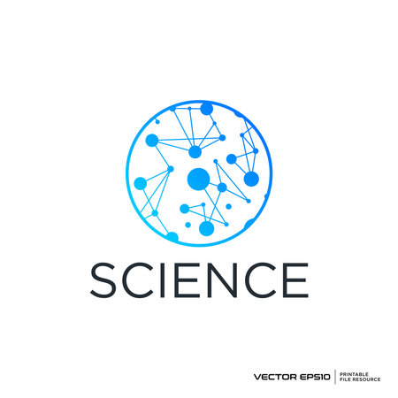 Abstract connection dots logo vector illustrationのイラスト素材