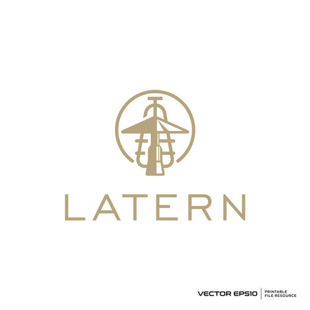 Abstract lantern logo vector illustrationのイラスト素材