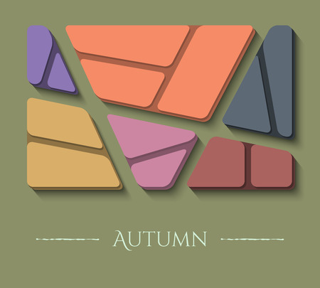 Unusual autumn vector illustration of modern colors and material design. Abstract colored background.のイラスト素材