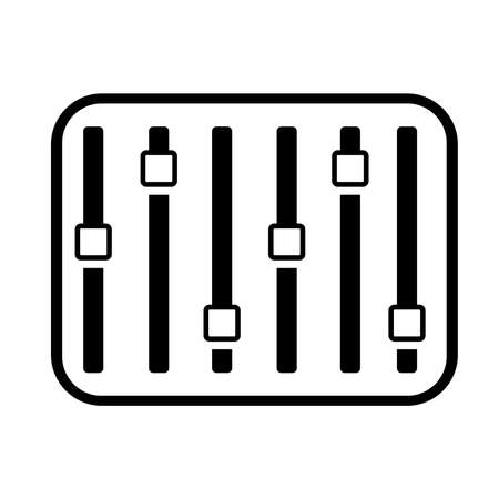 Audio mixer icon flat style illustrationのイラスト素材