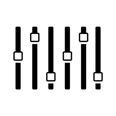 Audio mixer icon flat style illustrationのイラスト素材
