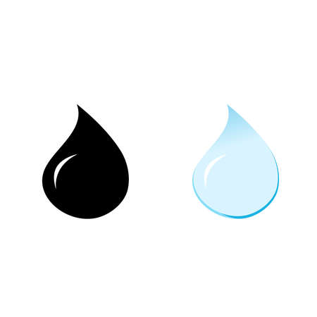 Water drop vector illustration. Isolated on white.のイラスト素材