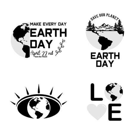Earth Day. Environmental protection flat vector icons. World environment day illustration.のイラスト素材