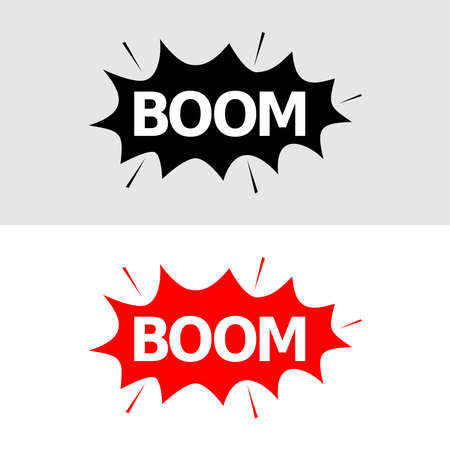 Boom Logo Vector Design element, Explosion logoのイラスト素材