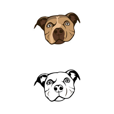 Portrait of French Bulldog Vector illustration.のイラスト素材