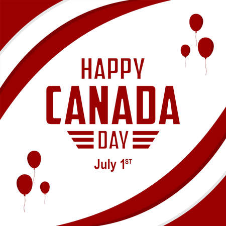 Canada Day Vector Illustration. Happy Canada Day Holiday Invitation Design.のイラスト素材