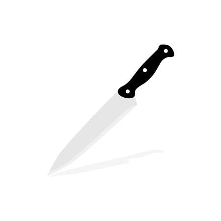 Kitchen knife icon Isolated on white background. Vector illustration.のイラスト素材