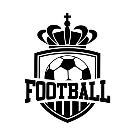 Football club  with crown and ball for emblem, Soccer club. vectorのイラスト素材