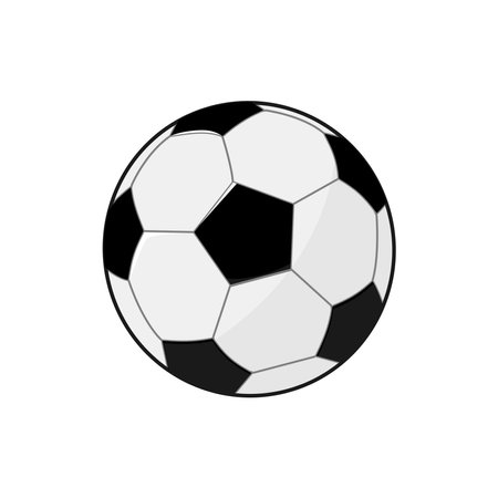 Soccer ball or association football flat vector icon for sports apps and websitesのイラスト素材
