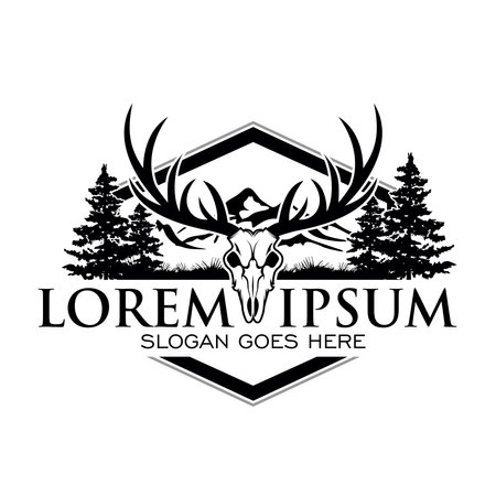 Deer hunting  vector templateのイラスト素材