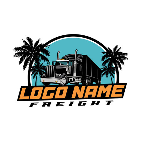 Miami Vice Freight Transporter Vector Graphic for T-shirt Printのイラスト素材