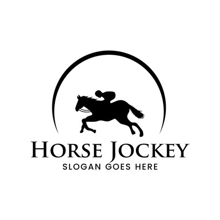 Creative horse jockey silhouette   designのイラスト素材