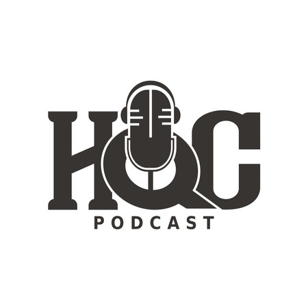 Initial letter HQC podcastのイラスト素材