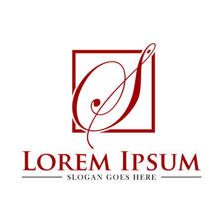 Creative , modern, casual and natural letter type S logo template, Vector logo for business and company identityのイラスト素材