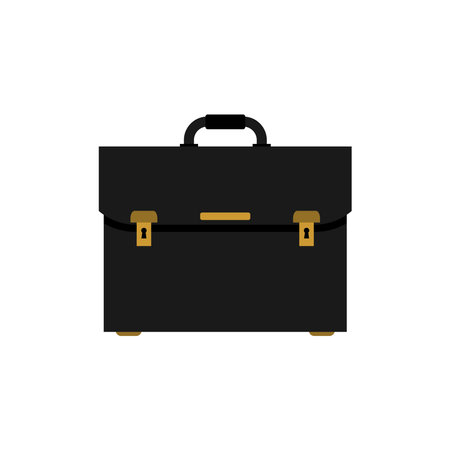 Briefcase flat icon isolated on white background. Vector illustrationのイラスト素材