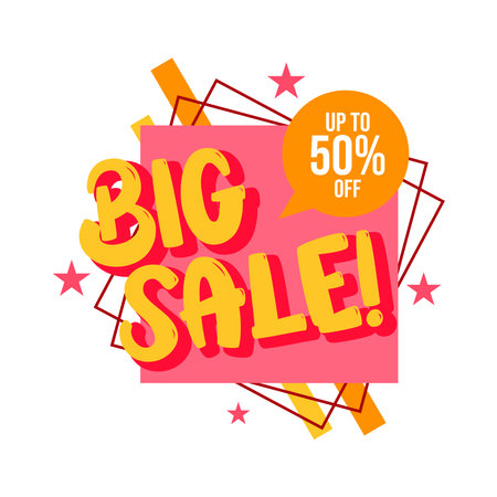 Sale banner template design, Big sale special offer. Vector illustration.のイラスト素材