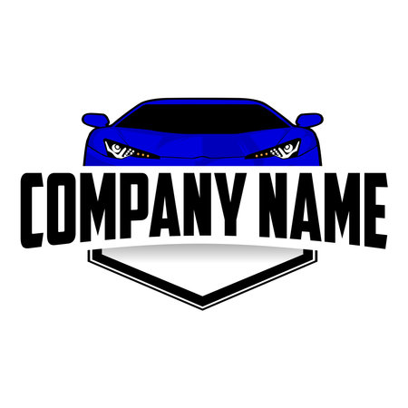 Automotive showroom garage label designのイラスト素材