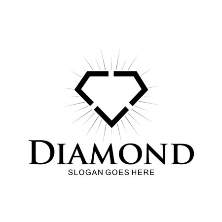 diamond logo vector template isolated on white backgroundのイラスト素材