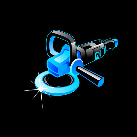 Polishing machine tool isolated on white background. Vector designのイラスト素材