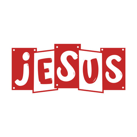 Jesus. Christianity quote for design and Typography poster.のイラスト素材