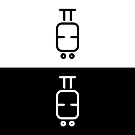 Baggage, luggage line icon, outline vector sign. Symbol, logo illustration. Pixel perfect graphicsのイラスト素材