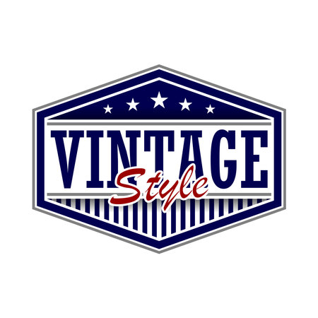 Vintage logos badges and labels. Vector illustration on white backgroundのイラスト素材