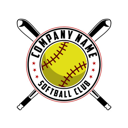 Softball Club or Community Logo Badgeのイラスト素材