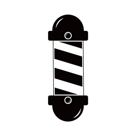 Classic Barber Pole isolated on a white backgroundのイラスト素材