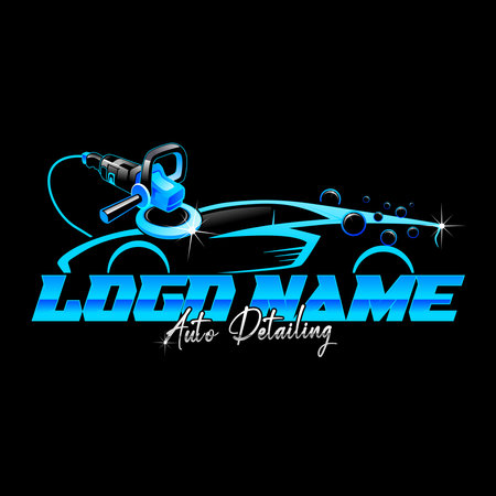 Illustration vector graphic of auto detailing servis logo design templateのイラスト素材