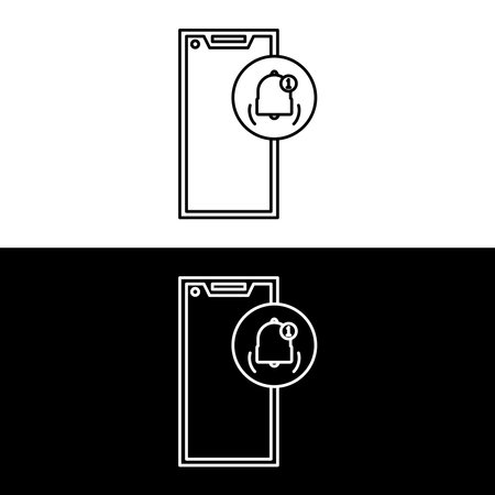 Notification bells icon isolated. Reminder or alarm message. Interface smartphone elementのイラスト素材