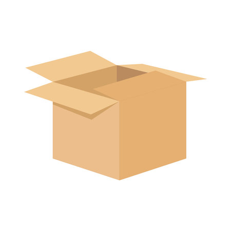 Shipping carton or  brown cardboard packaging boxesのイラスト素材