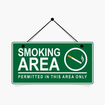 Smoking area Information sign boardのイラスト素材