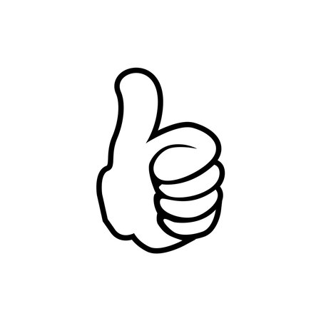 Thumbs Up Hand Cartoon Icon Illustration Signのイラスト素材