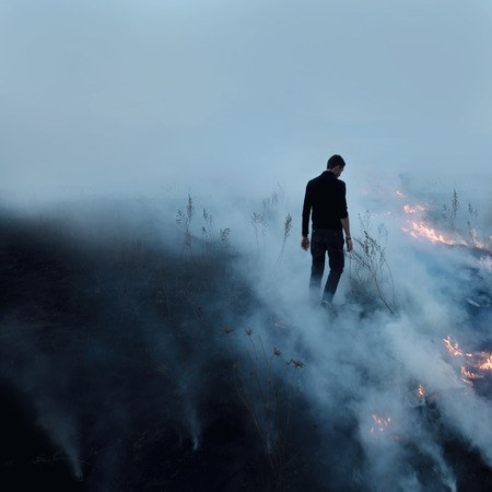 field burningの写真素材