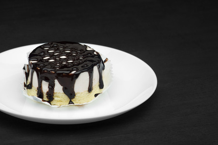 cheese cake with chocolateの写真素材