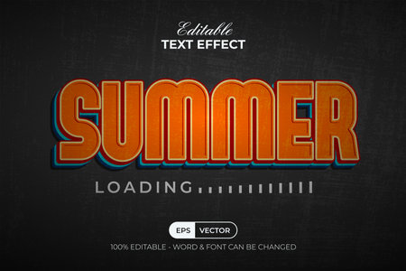 Summer text effect vintage style. Editable text effect.のイラスト素材