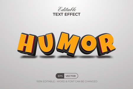 3D Text Effect Comedy Style. Editable Text Effect.のイラスト素材