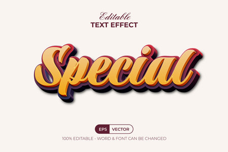 3D Text Effect Soft Style. Editable Text Effect.のイラスト素材