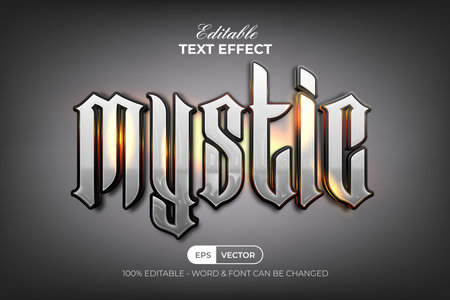 Mystic Text Effect Style. Editable Text Effect.のイラスト素材