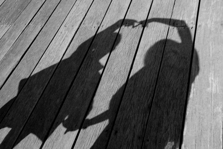 2 People shadowの写真素材