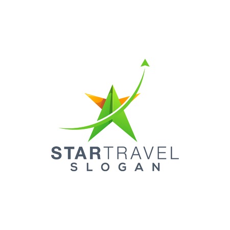 star travel logo design ,vector,illustration ready to useのイラスト素材