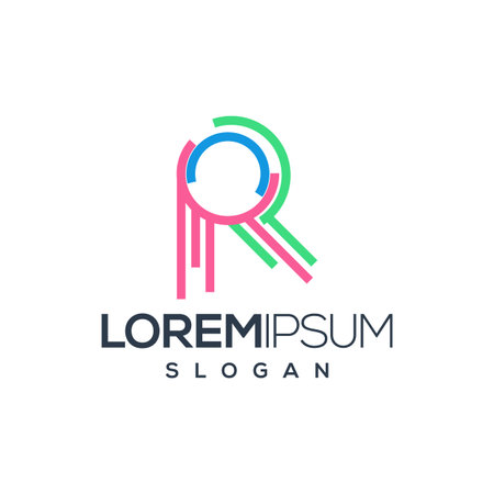 letter R logo design,vector,illustration ready to useのイラスト素材
