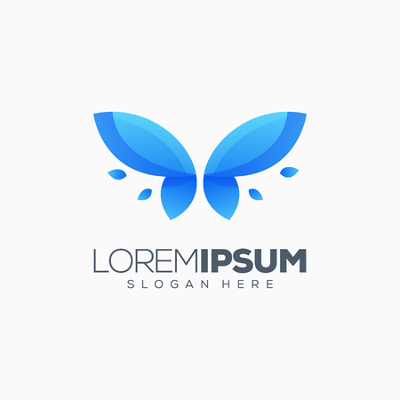 butterfly logo design ready to useのイラスト素材