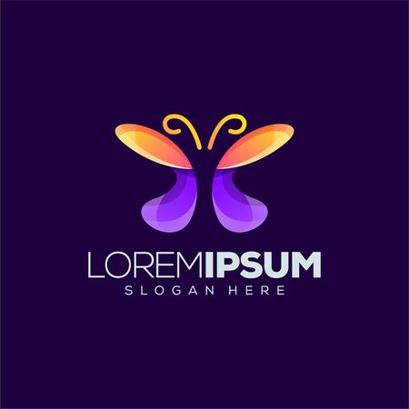butterfly logo design vector illustrationのイラスト素材