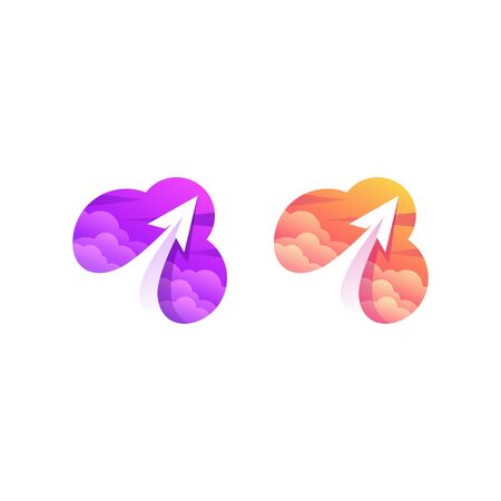 rocket logo design vector illustrationのイラスト素材