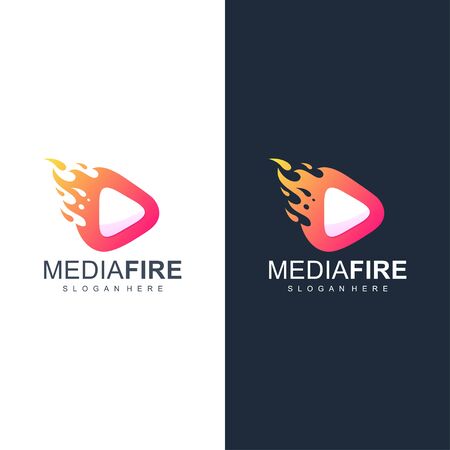 media fire logo design vector illustrationのイラスト素材