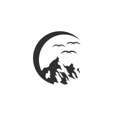 mountain logo design vector illustrationのイラスト素材