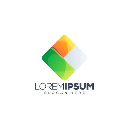 colorful abstract logo designのイラスト素材