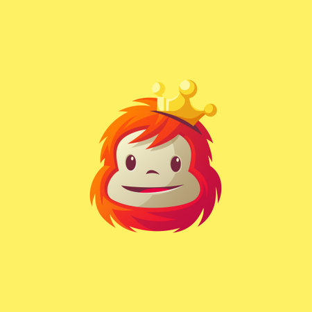 monkey king logo design vector illustrationのイラスト素材