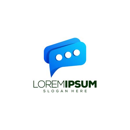 chat logo design vector illustrationのイラスト素材